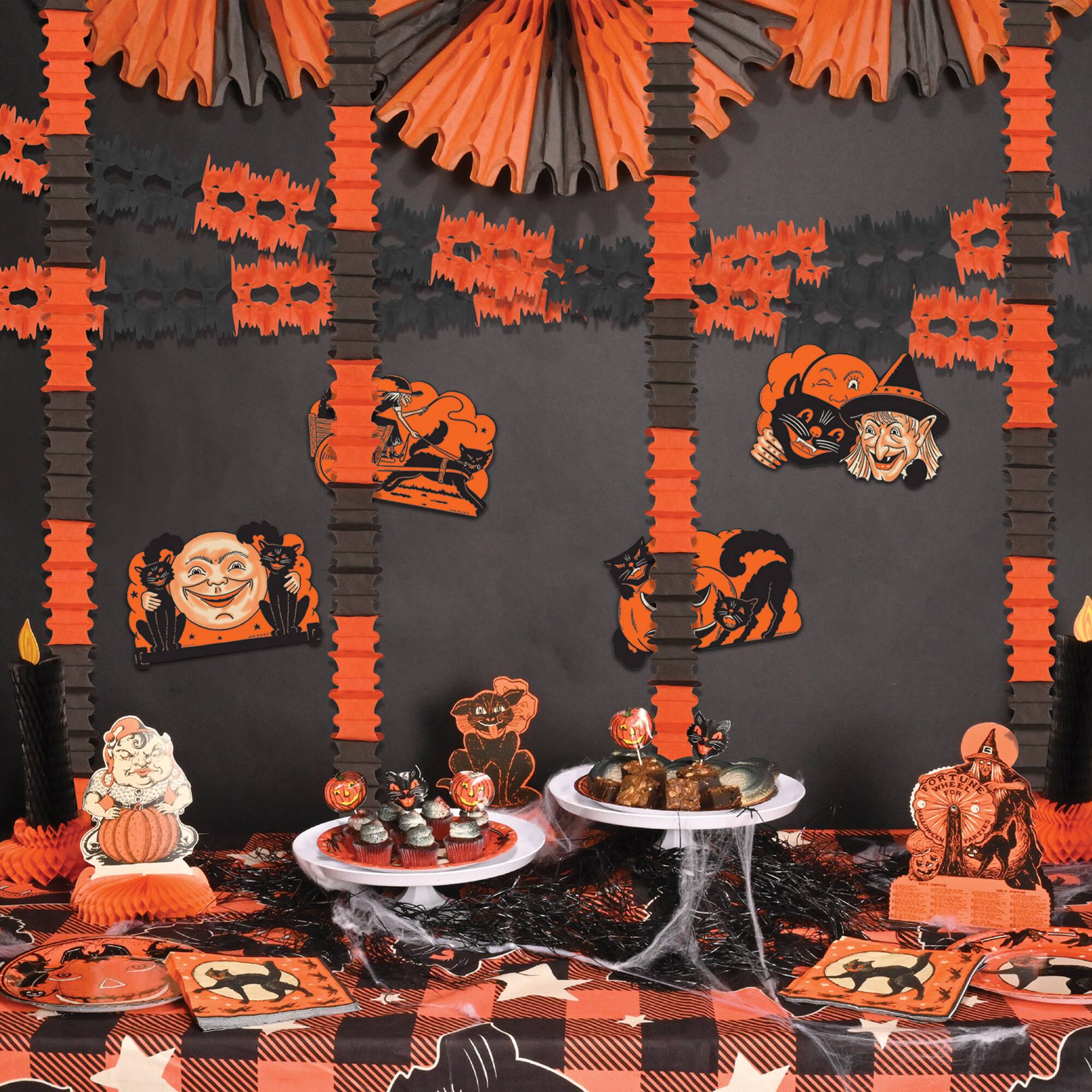 Beistle 14.5ft. Orange & Black Pageant Garlands, 2ct.